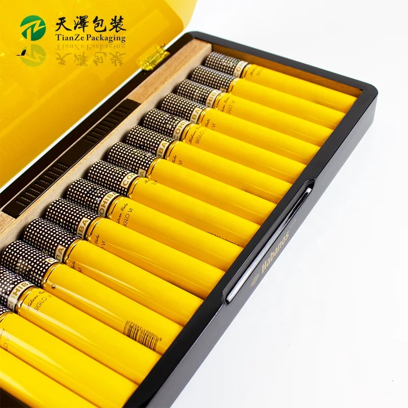 Custom Luxury Cigar Humidor Box Wooden Cigar Humidor Packaging Box for Gift