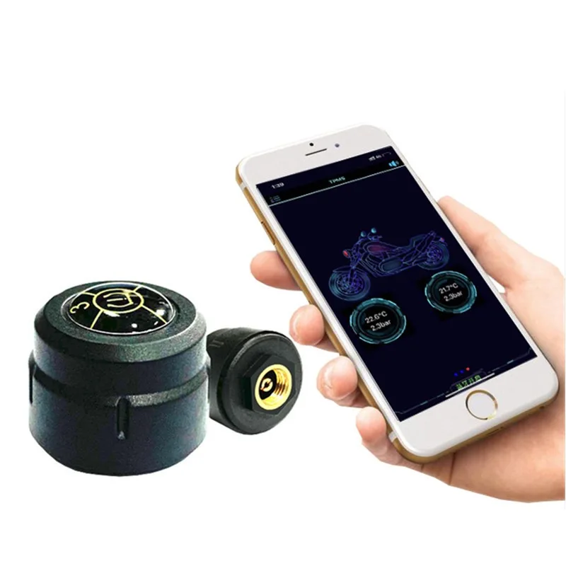 2.4GHz  Kingauto tpms 4 External sensor smart alarm easy to stall Tire Pressure Alarm System  BlE 5.0