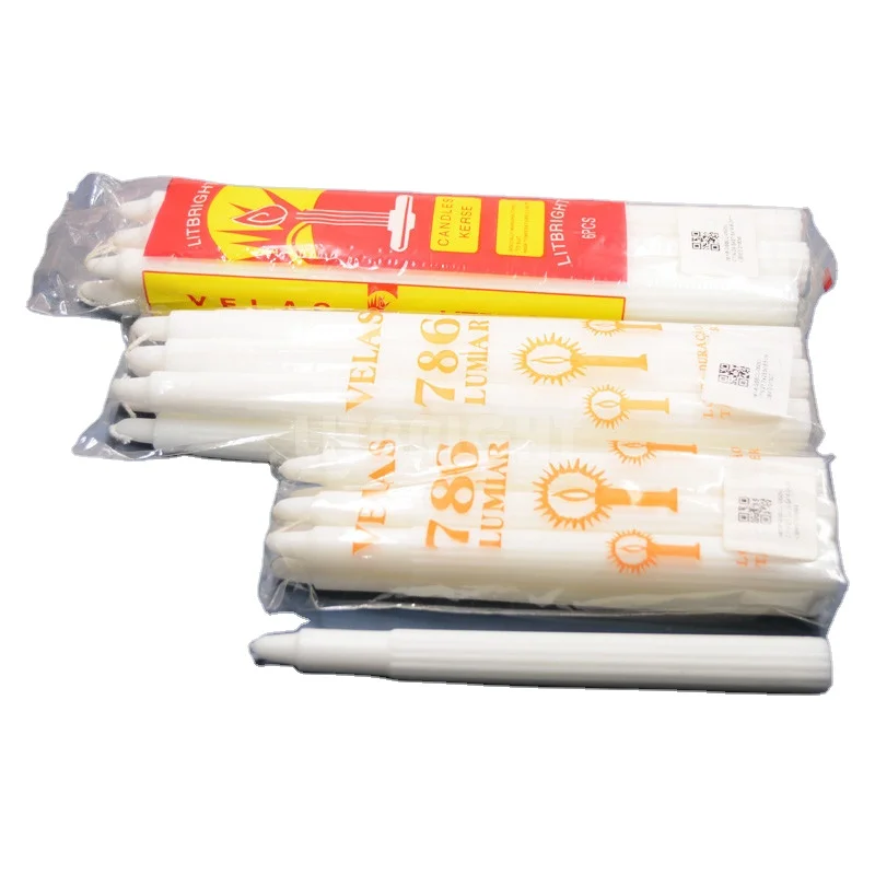 Paraffin wax catholic religious light stick white color vigil candles with candle factory price paraffin wax candle