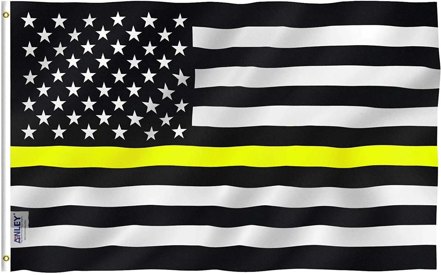 New American Thin Blue Line Police & Thin Red Line Firefighter Flag Banner