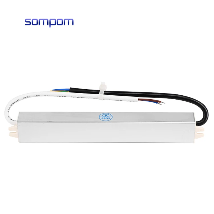 Sompom ip67 Водонепроницаемый Светодиодный драйвер с одним выходом 240 В ac dc 12 В 3a 36 Вт источник питания светодиодного драйвера