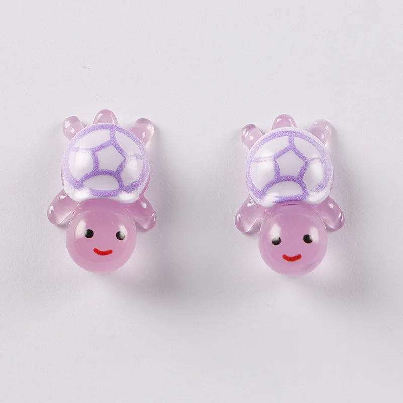 Little Glowing Resin Turtles Luminous 10 Colors Lucky Charm Terrarium Miniature Figure Very Small For Mystery Surprise Blind Bag