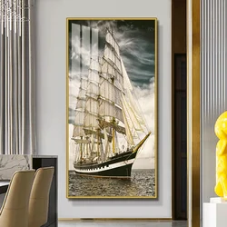 Luxury ship canvas printing HD pictures of corridor furniture decorative painting