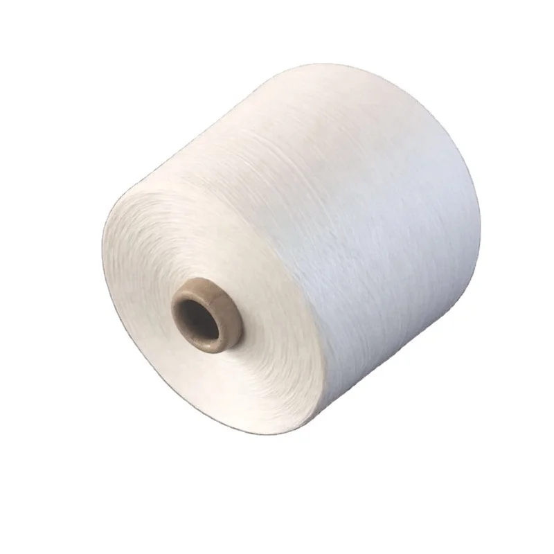 Pure white mercerized fdy polyester crimped yarn 150/36 for round slings