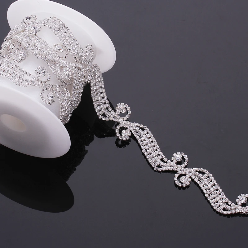 Rhinestone Chain crystal cup chain roll sexy waist chain for clothing trimming