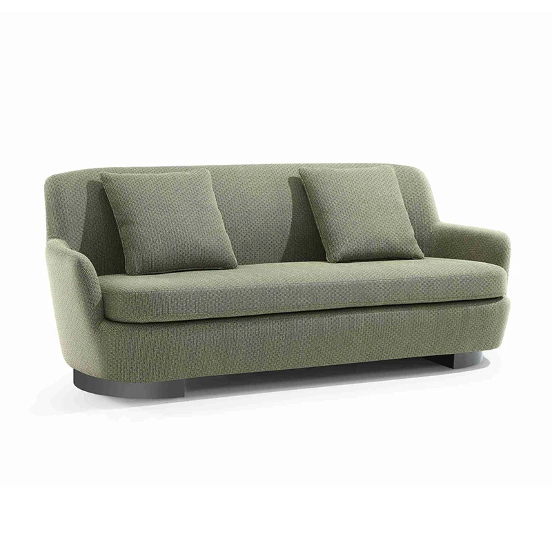 Minimalist green Linen Nubuck Fabric Sofas Set For Conference Waiting Sitting Living Room Furniture