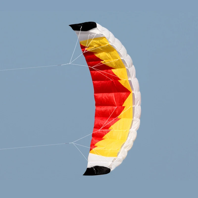 Beginner-Friendly Outdoor Stunt Kite with Flying Line Control Bar Parafoil Traction Dual Line Kite for Adults