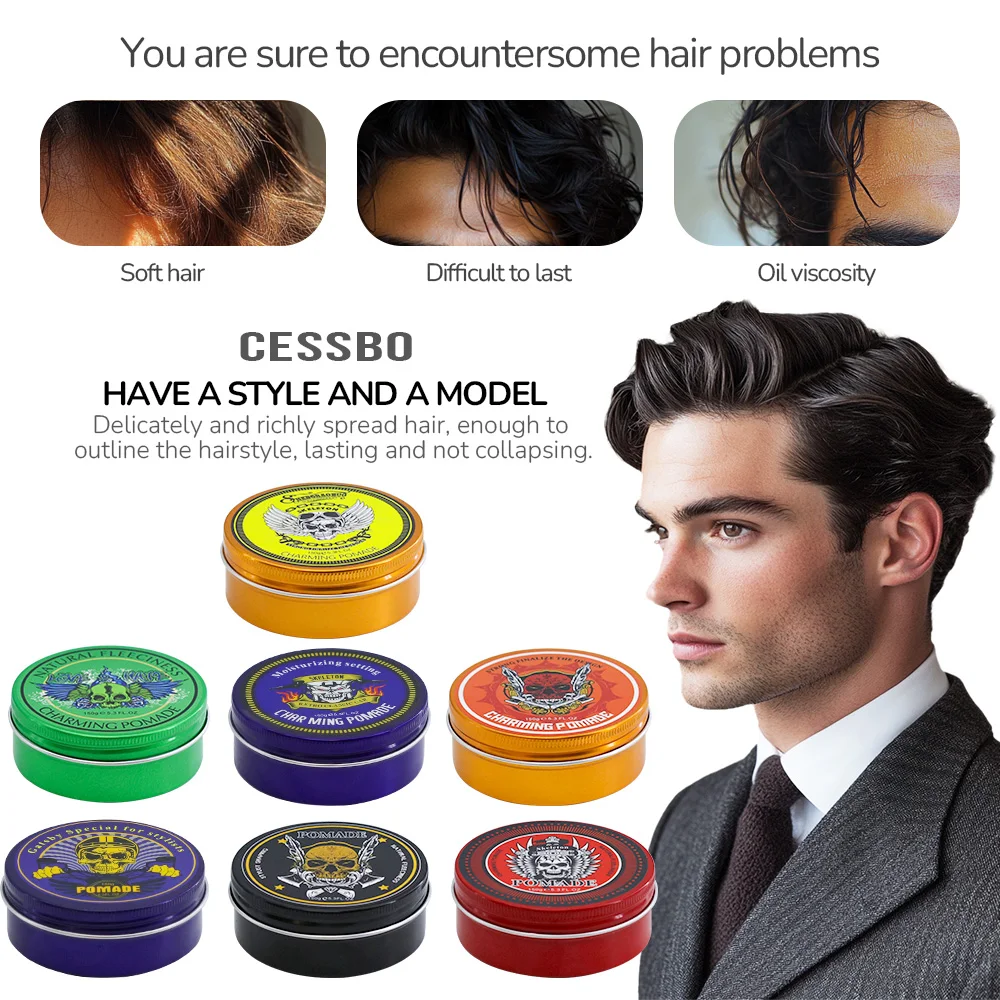 150g Hair Wax Private Label Stock Goods Organic Natural Best Elegance Perfume Strong Hold Pomade Styling Turkey Mens Hair Wax