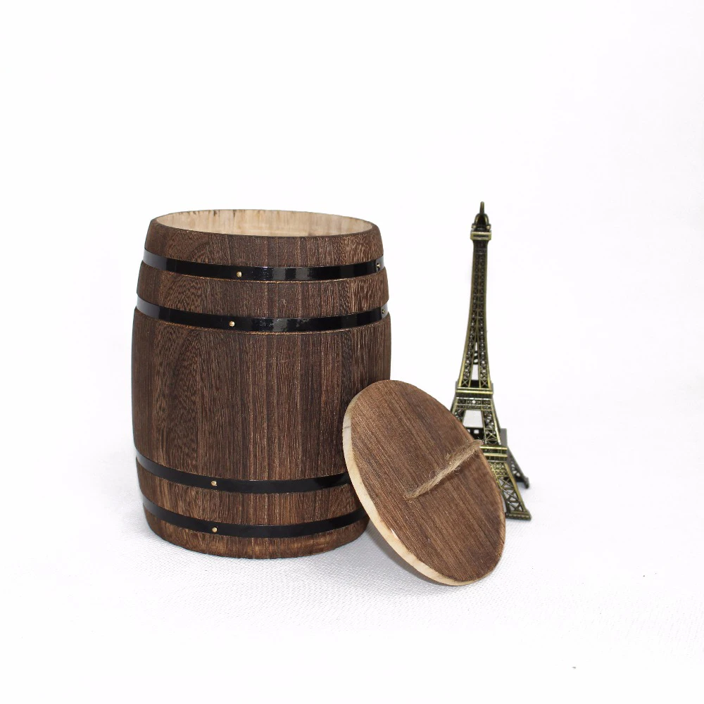 Деревянные ящики для хранения напитков из дубового материала использованные деревянные винные бочки пустой мини-бочка виски с