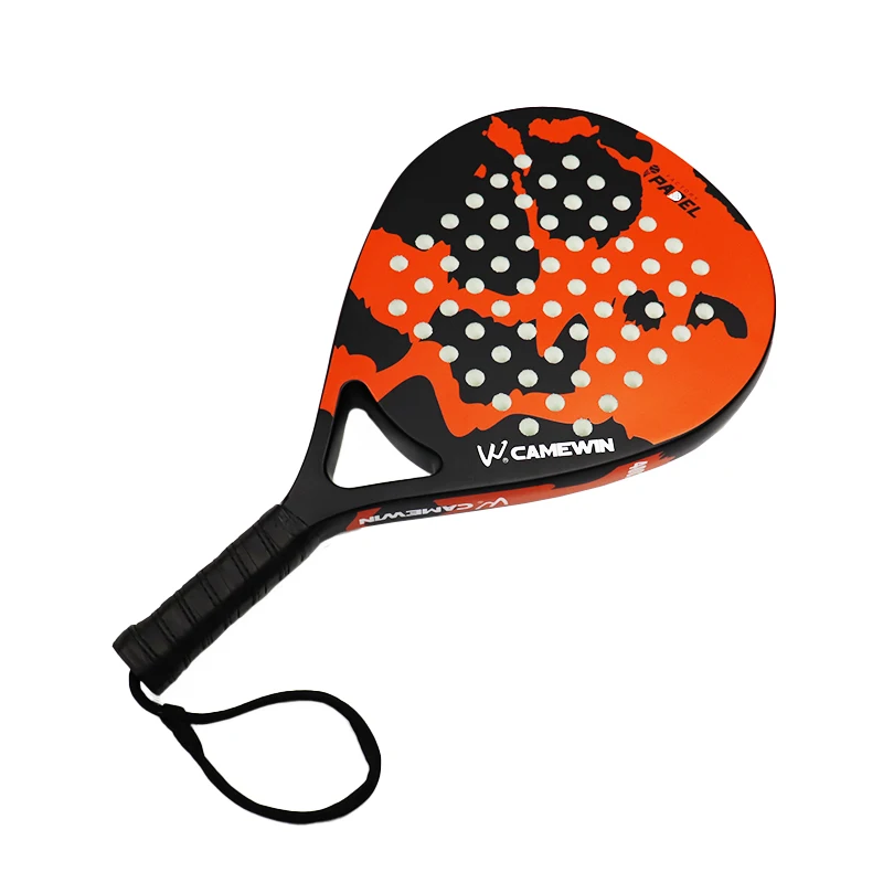 diamond/teardrop/round shape custom logo light weight high quality pro fiberglass carbon 3k 12k 18k padel racket