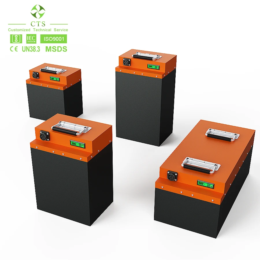 CTS Deep Cycle 2000W E-motor Power Battery  48v 60v 72V 20AH 30AH 40AH 50AH 60AH Rechargeable Lithium Iron LiFePO4 Battery Pack