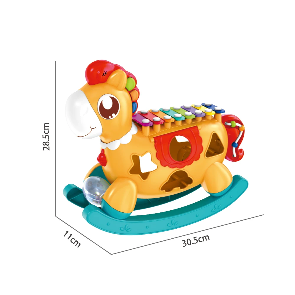 Baby Instrument Music with Light Happy Pony Kids Xylophone Educational Musical Piano Toy Electronic Organ for Kids