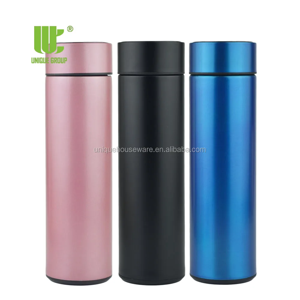 Unique Group Ready to Ship 450ml Keep Water Hot and Cold Custom Label Smart Thermal Tumbler with Infuser Water Bottles CLASSIC