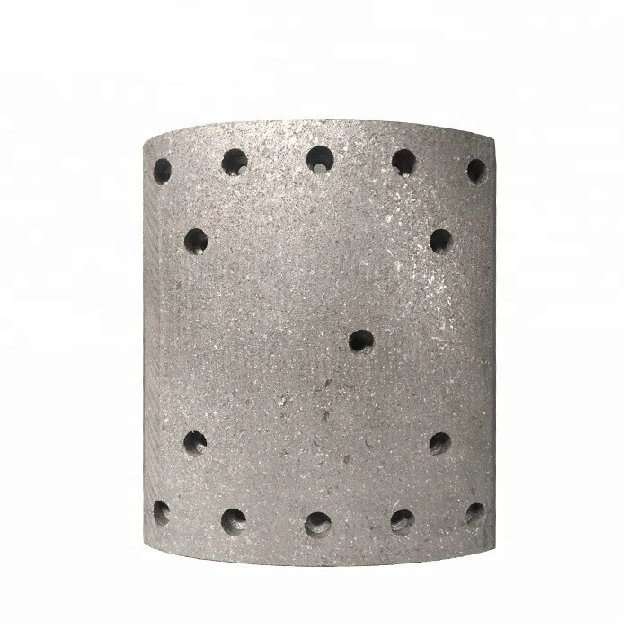 208x220x15mm 15 holes rear truck brake shoe lining for Yutong bus