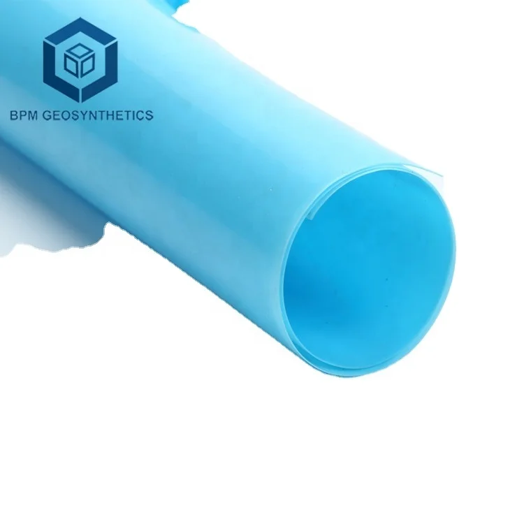 
2mm Blue HDPE Polyethylene Geomembrane Film Sheet Blue Pond Liner 