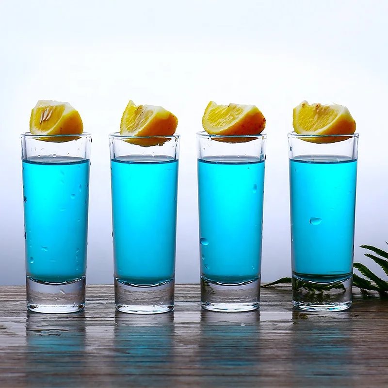 Wholesale Clear Heavy Base Shot Glasses 12 Pack 2 oz Tall Glass Set for Whiskey, Tequila, Vodka Glass Cup