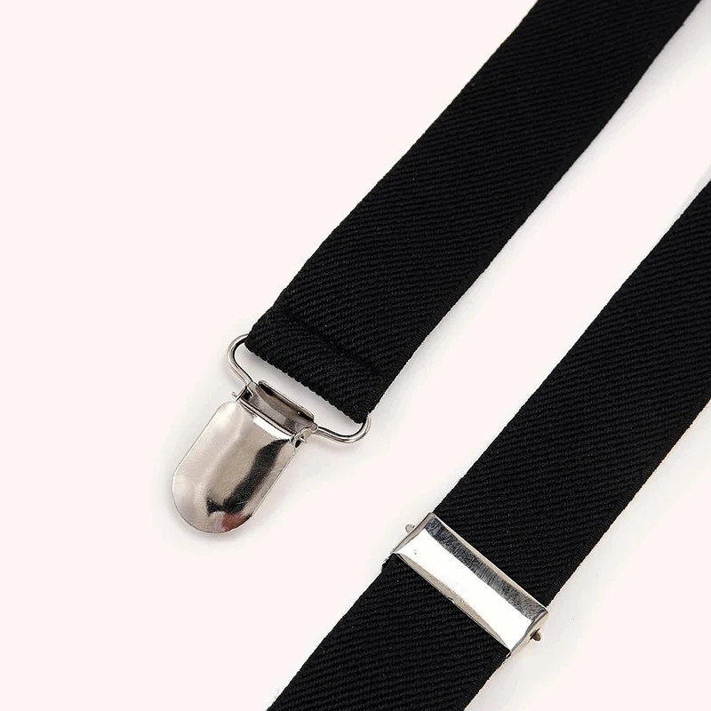 2PCS Factory Direct Price Elastic Adjustable Braces Y Classic Suspenders Bow Tie Set For Kids And Adult