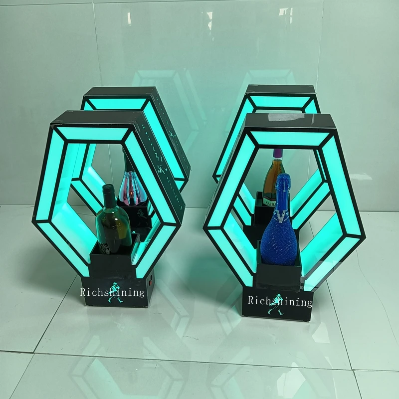 RICHSHINING Multi Color Johnnie Walker Bottle Glorifier Black Label Acrylic VIP Led Bottle Presenter For Nightclub Bar