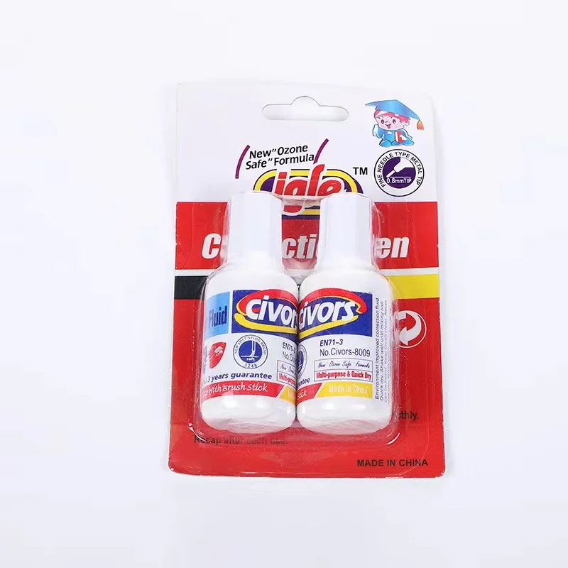 Huanyang quick-dry multi purpose 20ml soft brush tip correction fluid liquid pen for school and office huanyang quick dry muit q