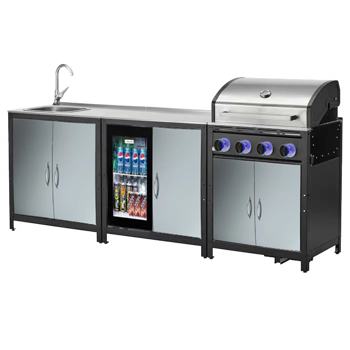 Outdoor Kitchen Cabinet Stainless Steel 4 Burner Outdoor Bbq Gas Grill bbq grills