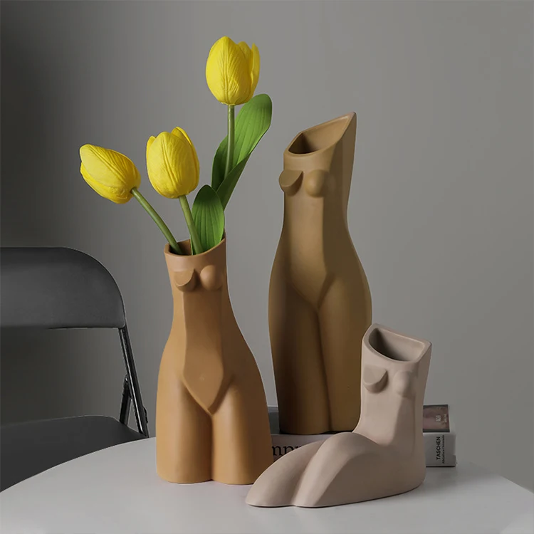 Wholesale Ceramic Wedding Centerpieces Floral Bust Lady Woman Female Girl Body Flower Vase