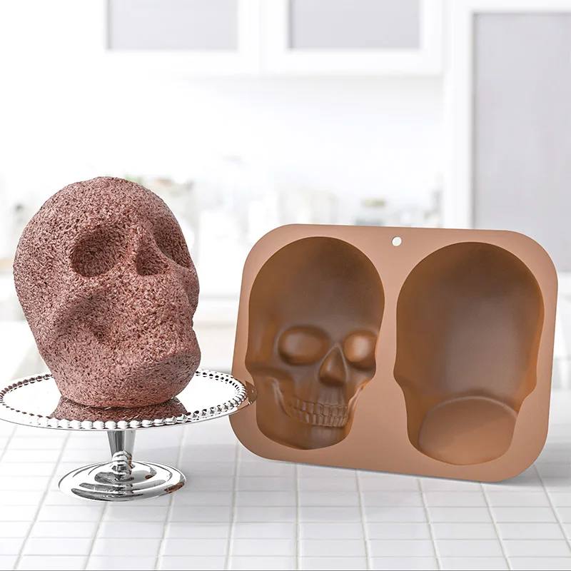 Лидер продаж новинка большие инструменты для торта посуда 3D череп с привидениями силиконовая форма на день
