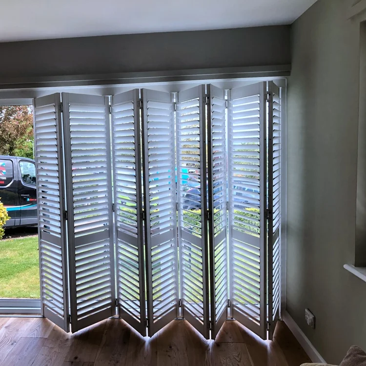 Настенные декоративные окна с затвором гармошкой, двойные складные задвижные двери