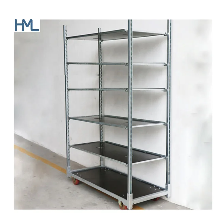 Easily assembled metal plant nursery multiple shelves danish plant trolley