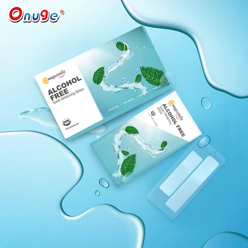 Alcohol free with 28 pcs custom logo treatment bleaching white home teeth whitening strips sensitive dropshipping