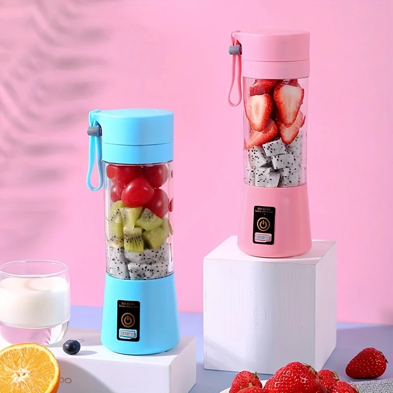 Portable 6 blades Usb Rechargeable Blender cup portable juicer Home Use Fruit Ice Smoothie blender mini juicer blender