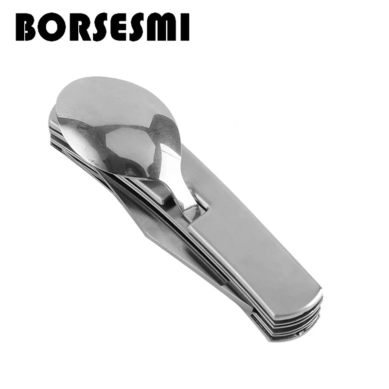 High quality portable cutlery set italy multifunction cutlery pocket cutlery set spoon fork knife for camping