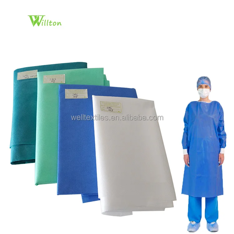 Оптовая цена, рулон нетканого материала SMS/SMMS для медицинской защиты