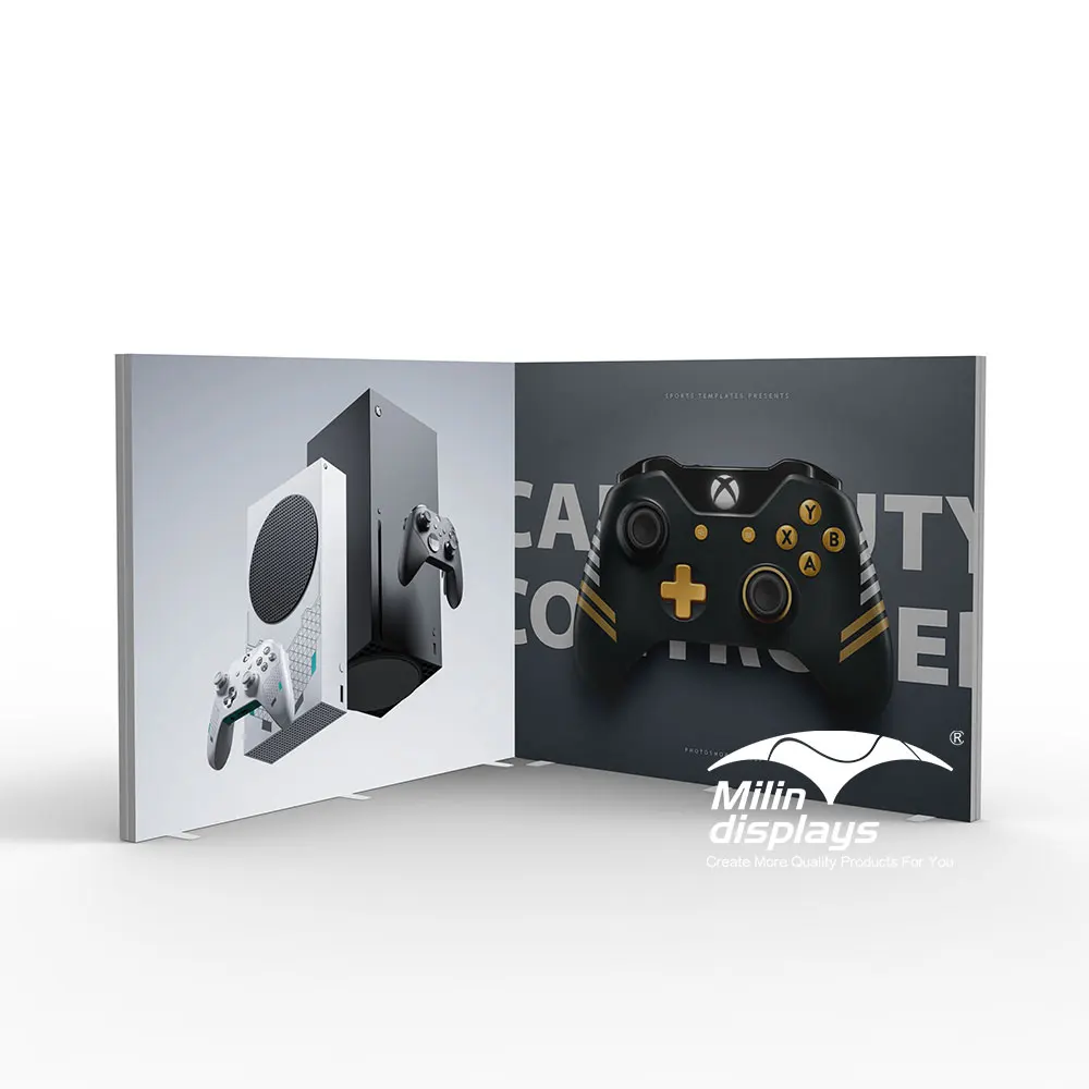 10x10ft Backlit Fabric Exhibition Booth LED Light Box Backwall Frameless Illuminated SEG Lightbox Display