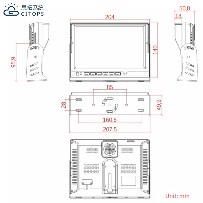 8.0 Inch IPS Car Monitor 36v Car Rear View Truck Reverse Vehicle backup Camera System Kit For Back View Trailer Bus