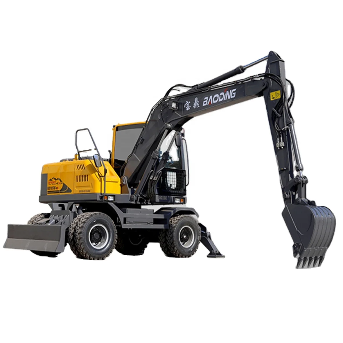 BD95 mini digger wheel bucket excavator 0.4m3 bucket digger