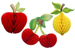 2022 оптовая продажа, красочные украшения для летних праздников и вечеринок, салфетка, сотовая бумага, фруктовая бумага, украшение для повседневной вечеринки