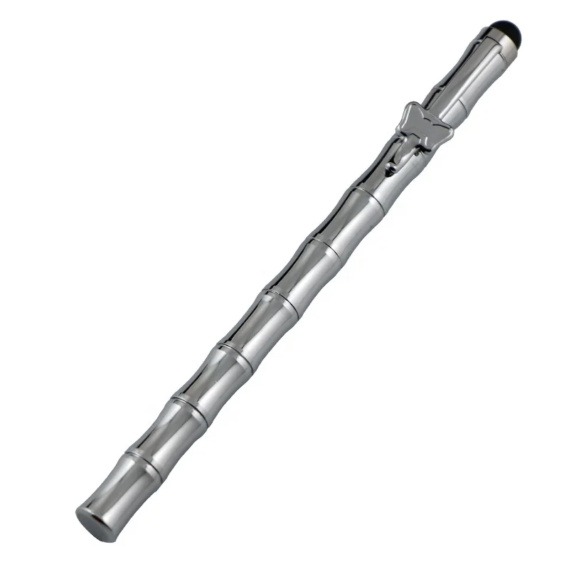 Bamboo Shape Brass Pen Hand-made DIY Golden Copper Roller Bamboo Pen With Touch Stylus