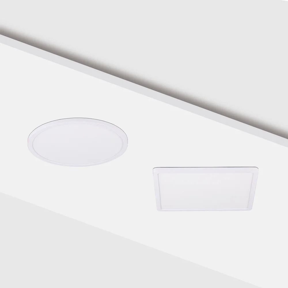 Factory Free Customized 6w 9w 12w 18w 24w Round Square Recessed Panel Lights