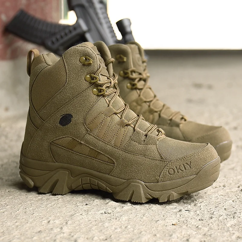 Men Boots Mens Desert Waterproof Work Safety Climbing Hiking Shoes Ankle Outdoor Boots