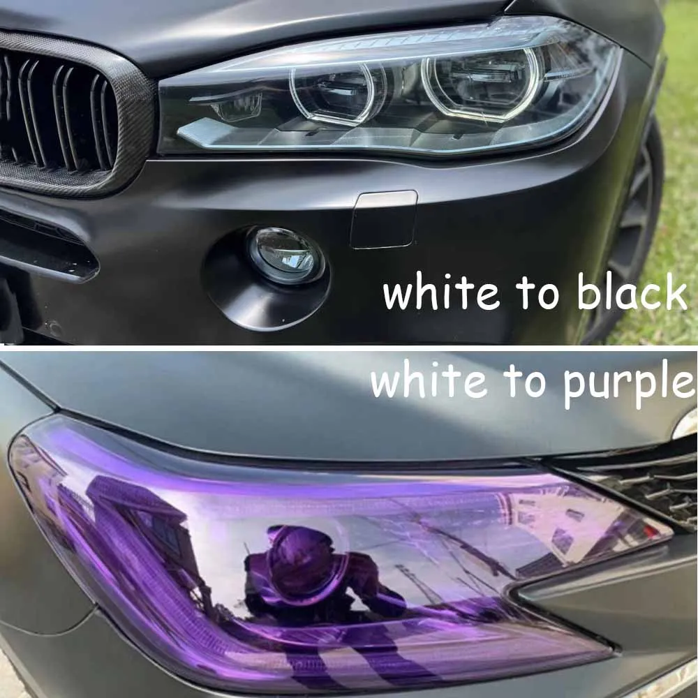 TPU car headlight tint adhesive film taillight protective film UV Photochromic car styling films anti scratch self healing 3M