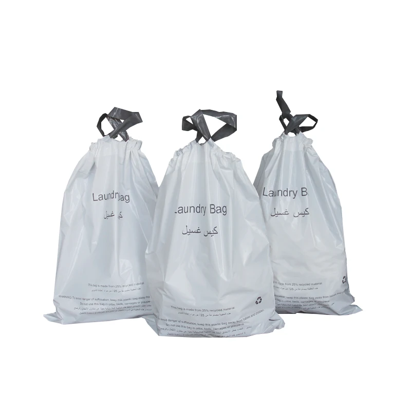Wholesale Custom Travel Disposable Plastic Washing Bag Eco Friendly HDPE Laundry