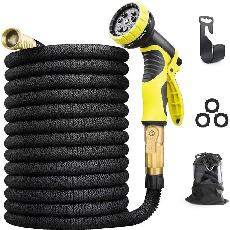 2022 Flexi Hose With 8 Function Nozzle 100Ft Garden Hose Expandable Hose