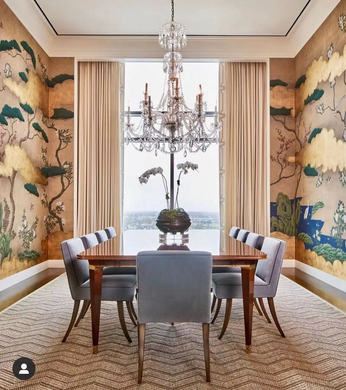 hand painted silk wallpaper by ROYI ART embroidered wallpaper chinoiserie silk wallpaper