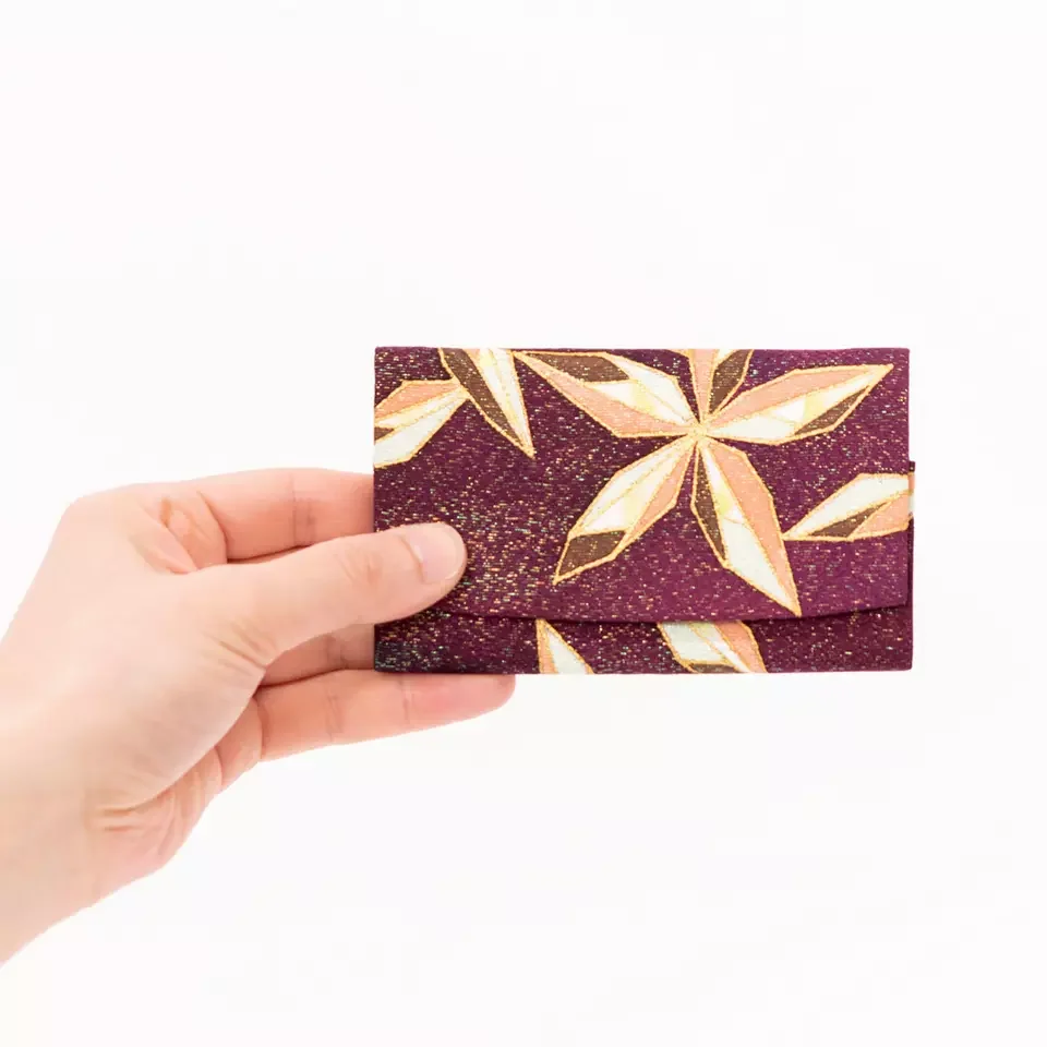 Handmade dyeing techniques business holder custom card case wallet