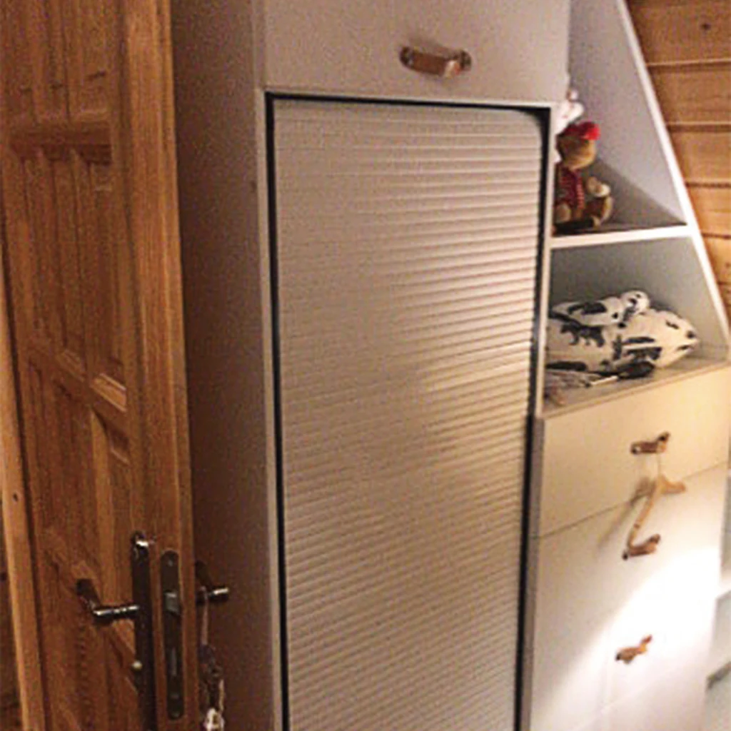 Vertical PVC roller shutter cabinet tambour door customized in size and 5 colors by RUIZHAN factory