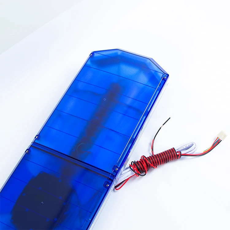 High power full size blue led ambulance strobe warning light bar with siren