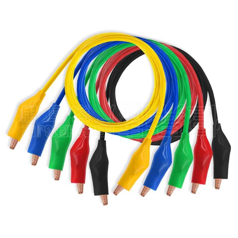 Длина 3,28 футов/1 м провод из ПВХ и меди 1000 В/10 А зажим типа «крокодил» к зажиму типа «крокодил» испытательные выводы кабель для измерения