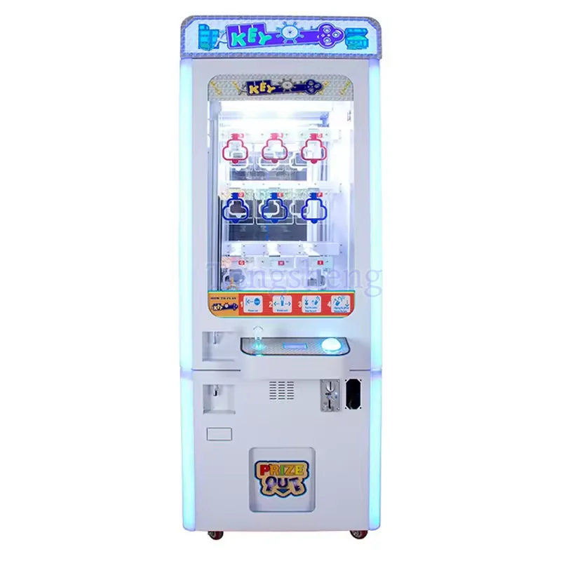 9 Holes Key Master Coin Operated Golden Key Redemption Prize Vending Machine Amusement Keymaster Arcade Game Machine