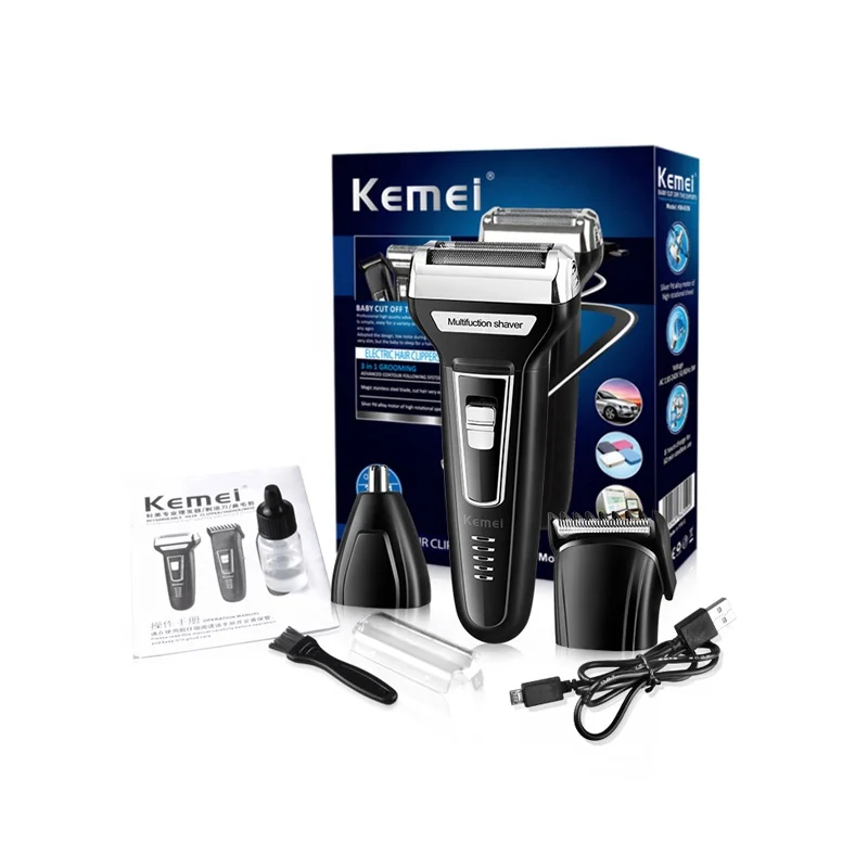  Kemei 3 в 1 взаимный обмен данными между компьютером и периферийными устройствами перезаряжаемые многофункциональная электромашинка для стрижки волос мужчин KM-6559 Машинка удаления носу