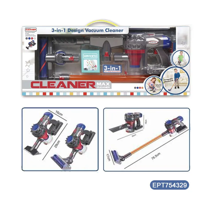 EPT New Simulation Sound Pretend Household Appliances Vacuum Cleaner Cleaning Set Play House Kid Juguetes Toys With Battery/Usb